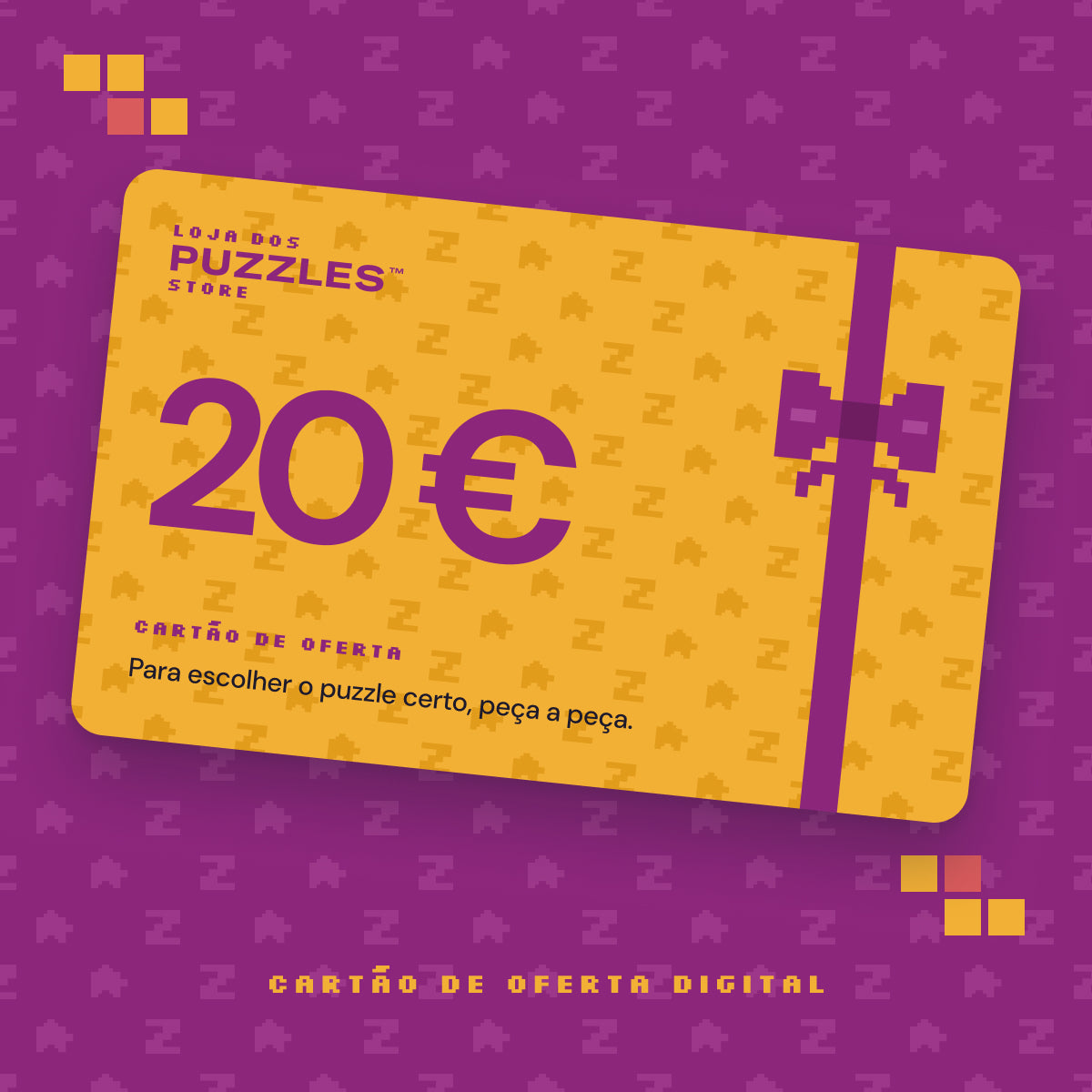 Cartão de oferta de 20 euros da Loja dos Puzzles