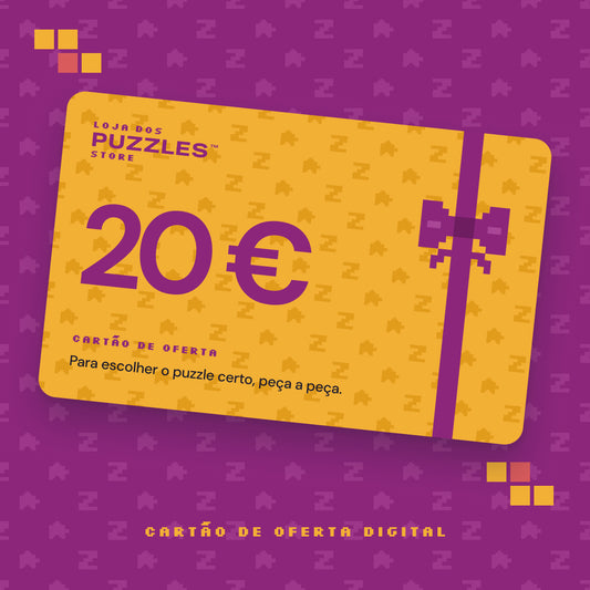 Cartão de oferta de 20 euros da Loja dos Puzzles