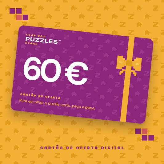 Cartão de oferta de 60 euros da Loja dos Puzzles
