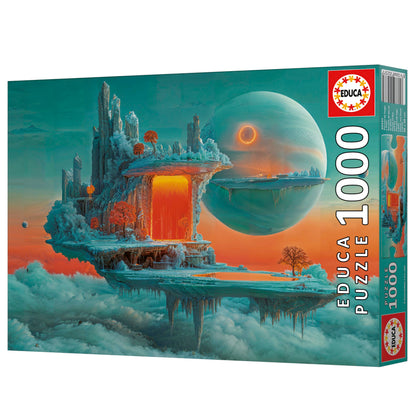 Puzzle Planeta de Fogo e Gelo - Educa - 1000 Peças, caixa