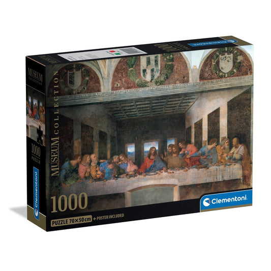 Caixa do Puzzle A Última Ceia da Clementoni com 1000 peças