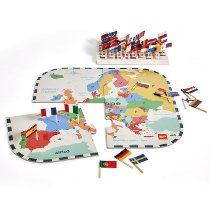Puzzle Bandeiras da Europa Apli Kids, mapa e bandeiras