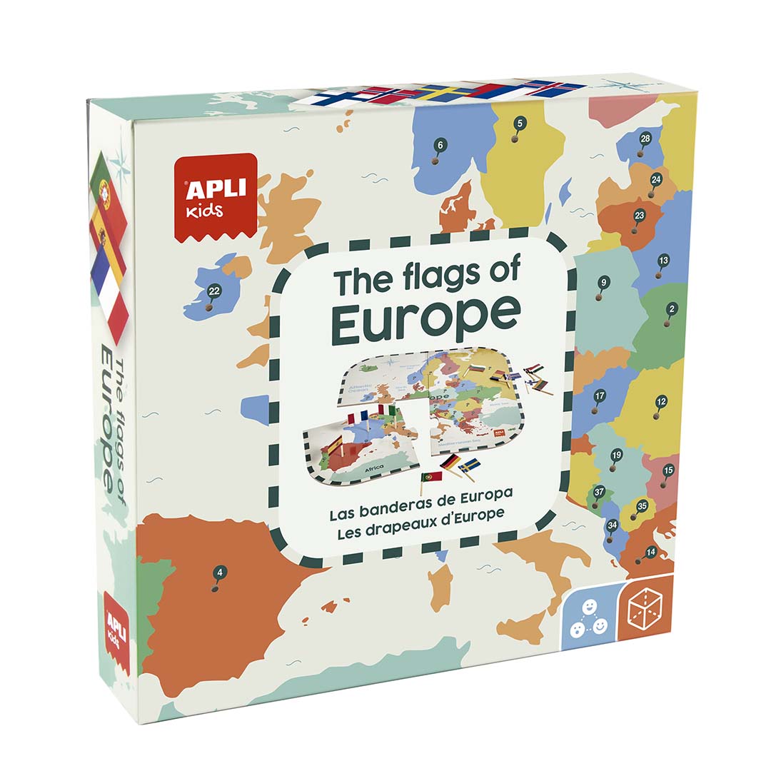 Puzzle Bandeiras da Europa Apli Kids, caixa