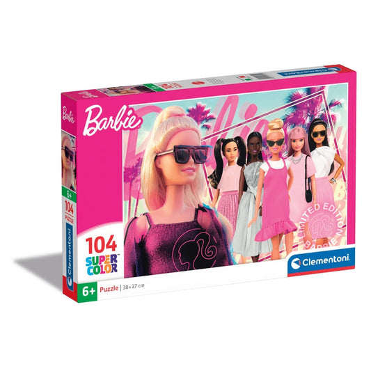 Caixa do Puzzle Barbie da Clementoni com 104 peças