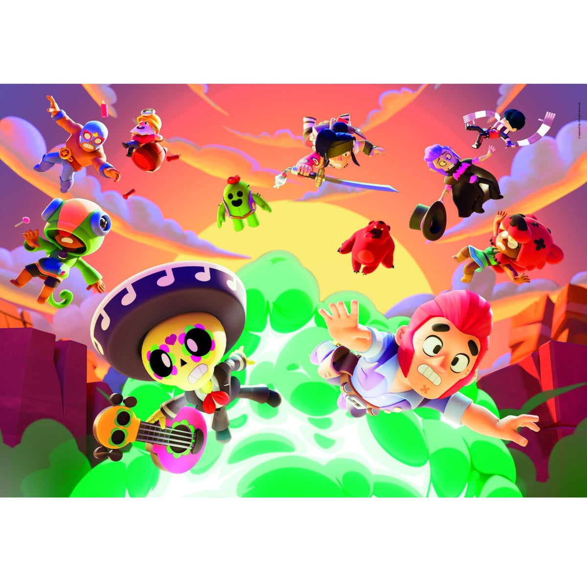 Puzzle Brawl Stars 4 Clementoni 180 peças, imagem montada