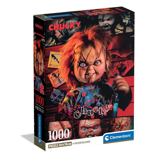 Caixa do Puzzle Chucky, Horror Movies da Clementoni com 1000 peças