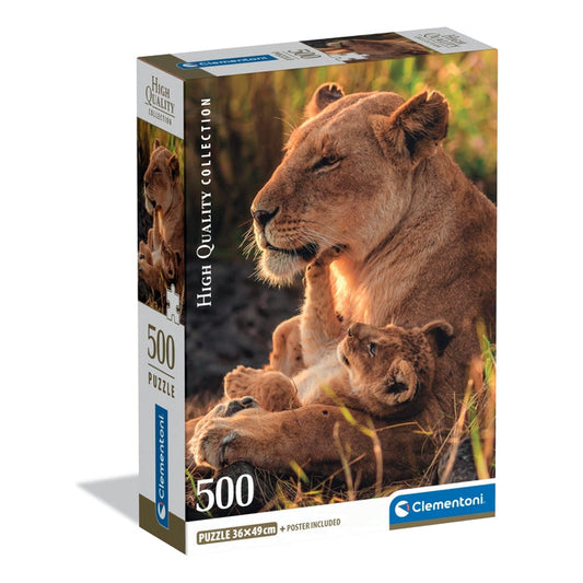 Caixa do Puzzle Feline Love da Clementoni com 500 peças