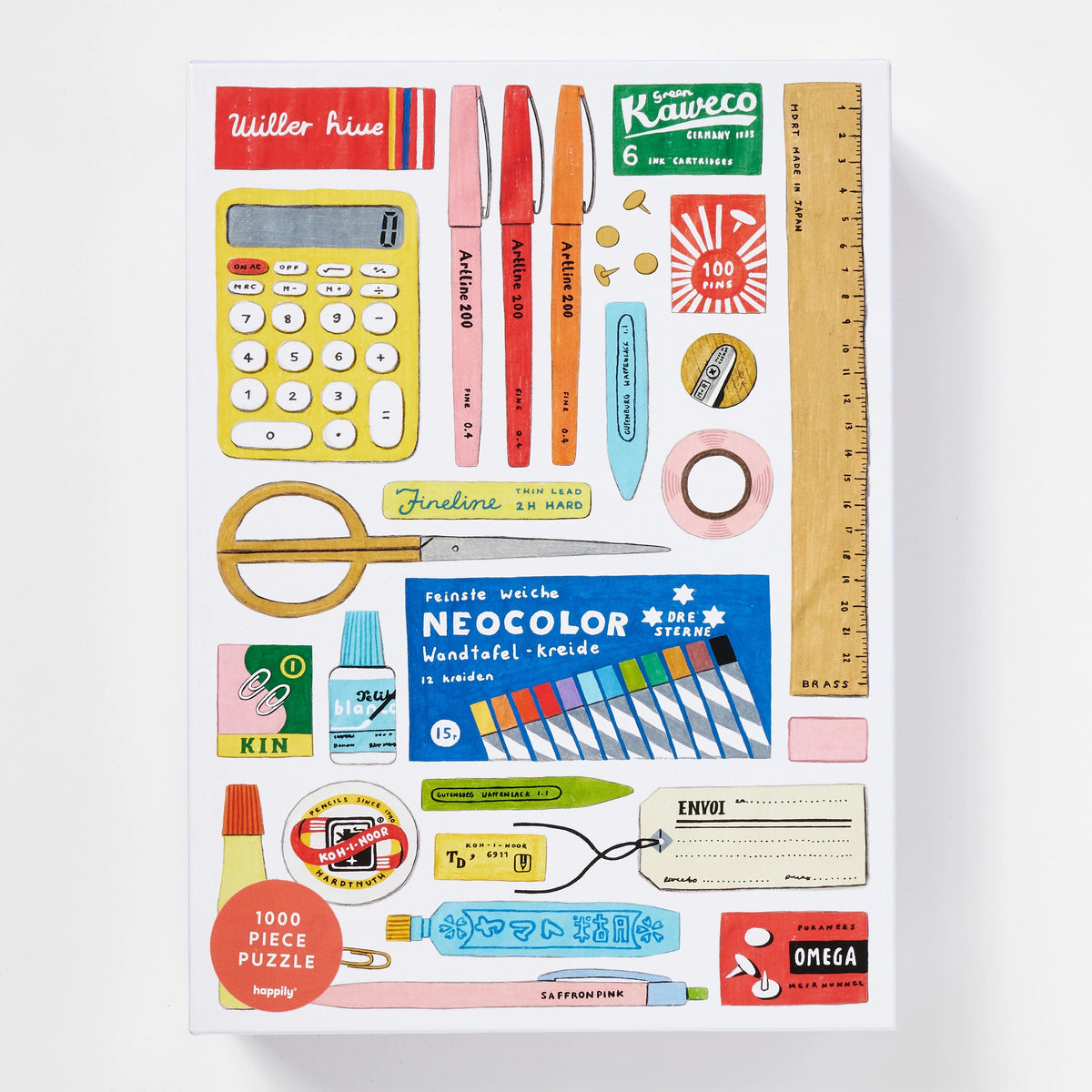 Puzzle Stationery Happily 1000 peças, caixa