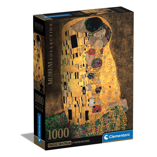 Caixa do Puzzle Klimt, The Kiss da Clementoni com 1000 peças