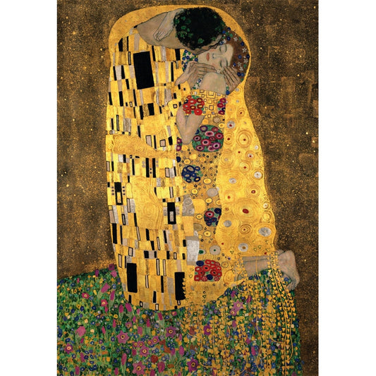 Puzzle Klimt, The Kiss da Clementoni montado, imagem completa (1000 peças)