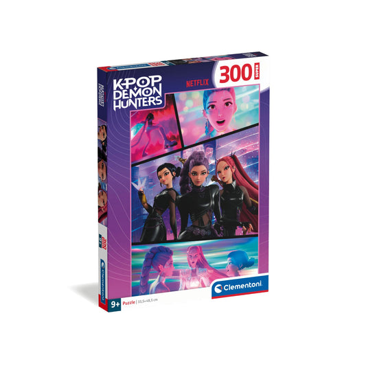 Puzzle KPop Demon Hunters HUNTR/X Cazadoras - Clementoni - 300 Piezas