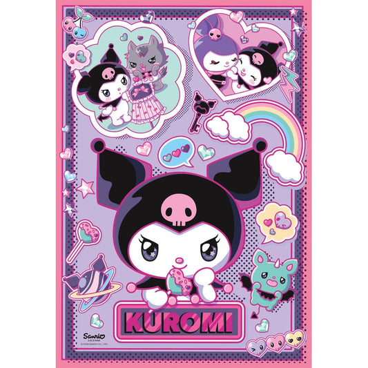 Puzzle Kuromi da Clementoni montado, imagem completa (1000 peças)