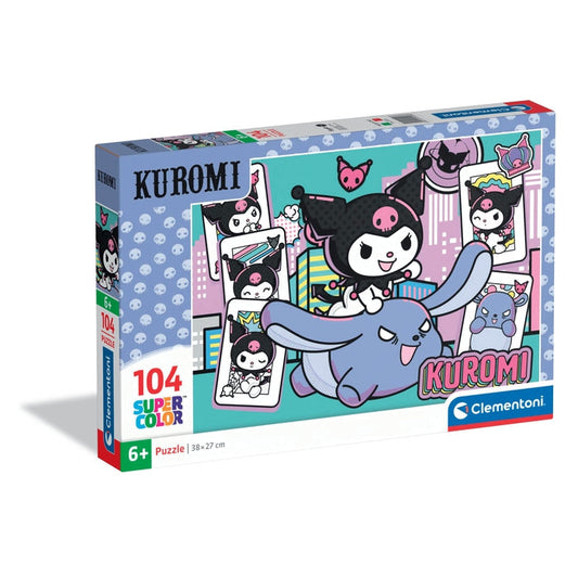 Caixa do Puzzle Kuromi da Clementoni com 104 peças