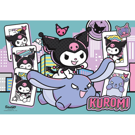 Puzzle Kuromi da Clementoni montado, imagem completa (104 peças)