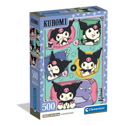 Caixa do Puzzle Kuromi da Clementoni com 500 peças