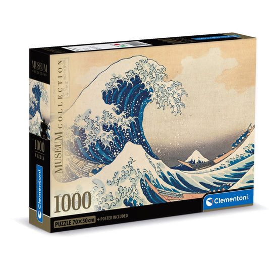 Caixa do Puzzle Museum, Hokusai, The Great Wave da Clementoni com 1000 peças