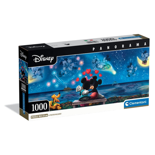 Caixa do Puzzle Panorama Disney Mickey da Clementoni com 1000 peças