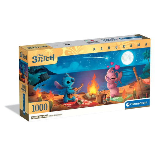Caixa do Puzzle Panorama Disney Stitch da Clementoni com 1000 peças