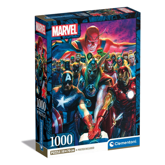 Caixa do Puzzle The Avengers da Clementoni com 1000 peças