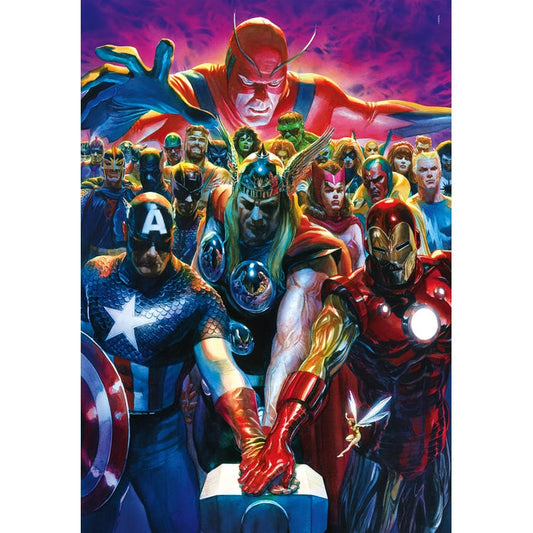 Puzzle The Avengers da Clementoni montado, imagem completa (1000 peças)